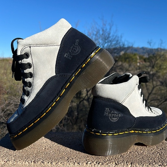 🏴󠁧󠁢󠁥󠁮󠁧󠁿 New Dr. Martens MIE 8347 Chunky Suede Platform Ankle Boots UK 5 - Picture 6 of 17